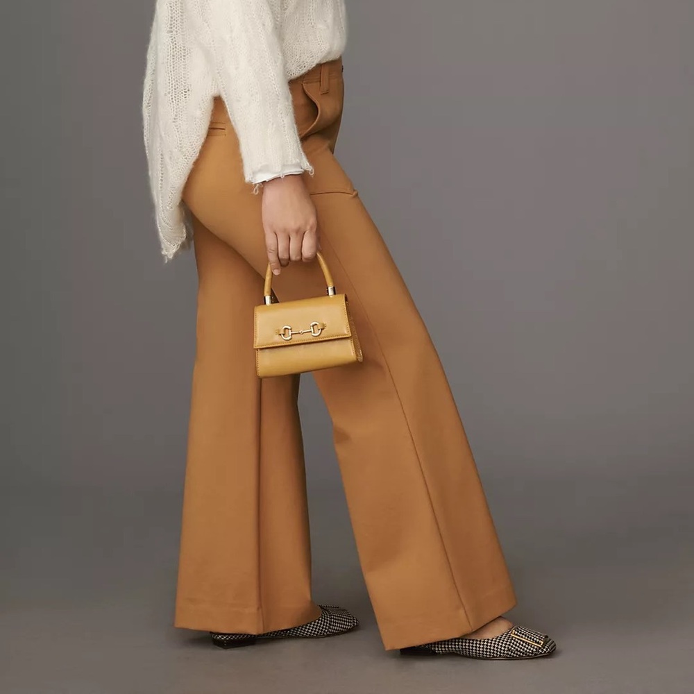 HP🎉 NWT Anthropologie The Naomi Ponte Wide-Leg Flare Pants by Maeve - Picture 4 of 10